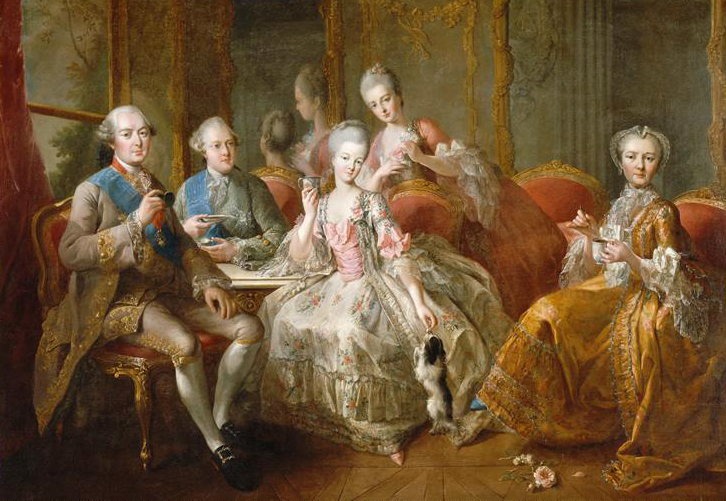 La famille du duc de penthievre en 1768 dit aussi la tasse de chocolat charpentier jean baptiste le vieux