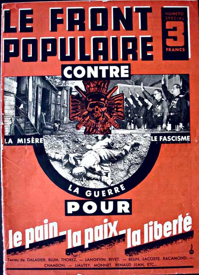 Affiche présentant le programme du Front populaire